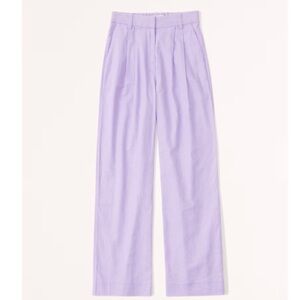 Abercrombie & Fitch • linen-blend tailored wide leg pant sz M regular